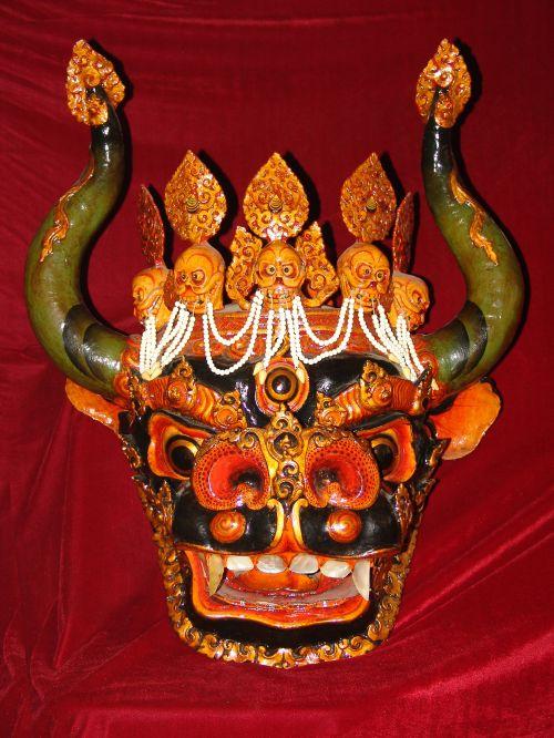 布達(dá)拉宮金剛布制面具（復(fù)制品）。
